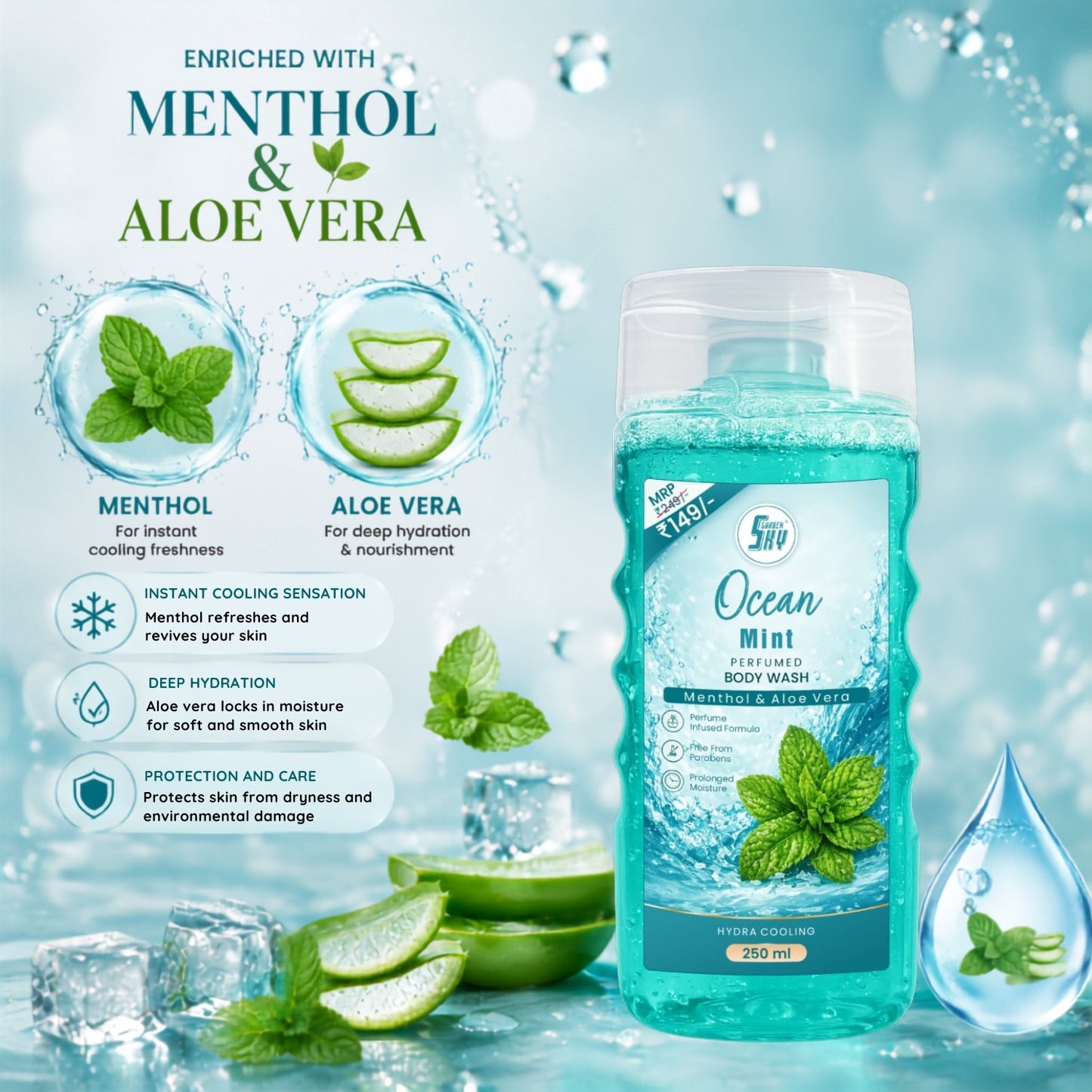 Ocean Mint Perfumed Body Wash