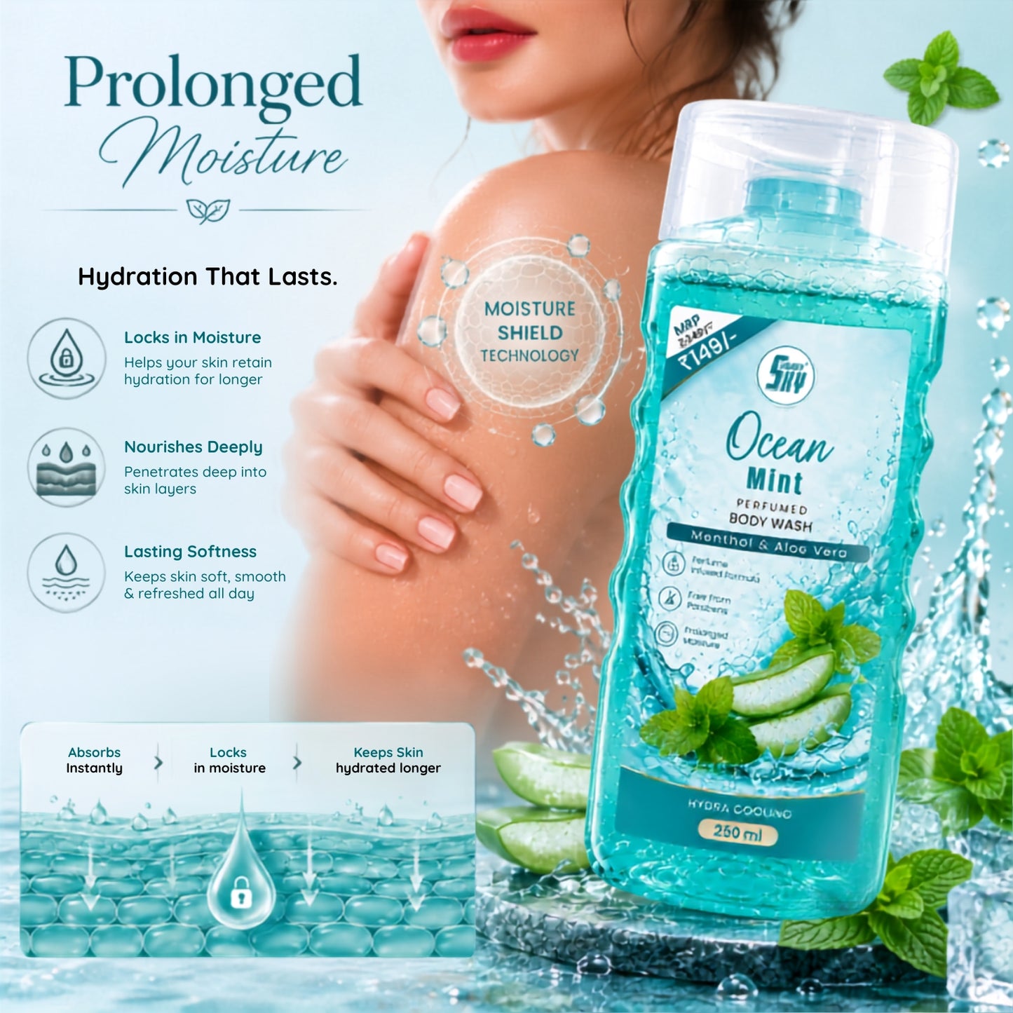 Ocean Mint Perfumed Body Wash
