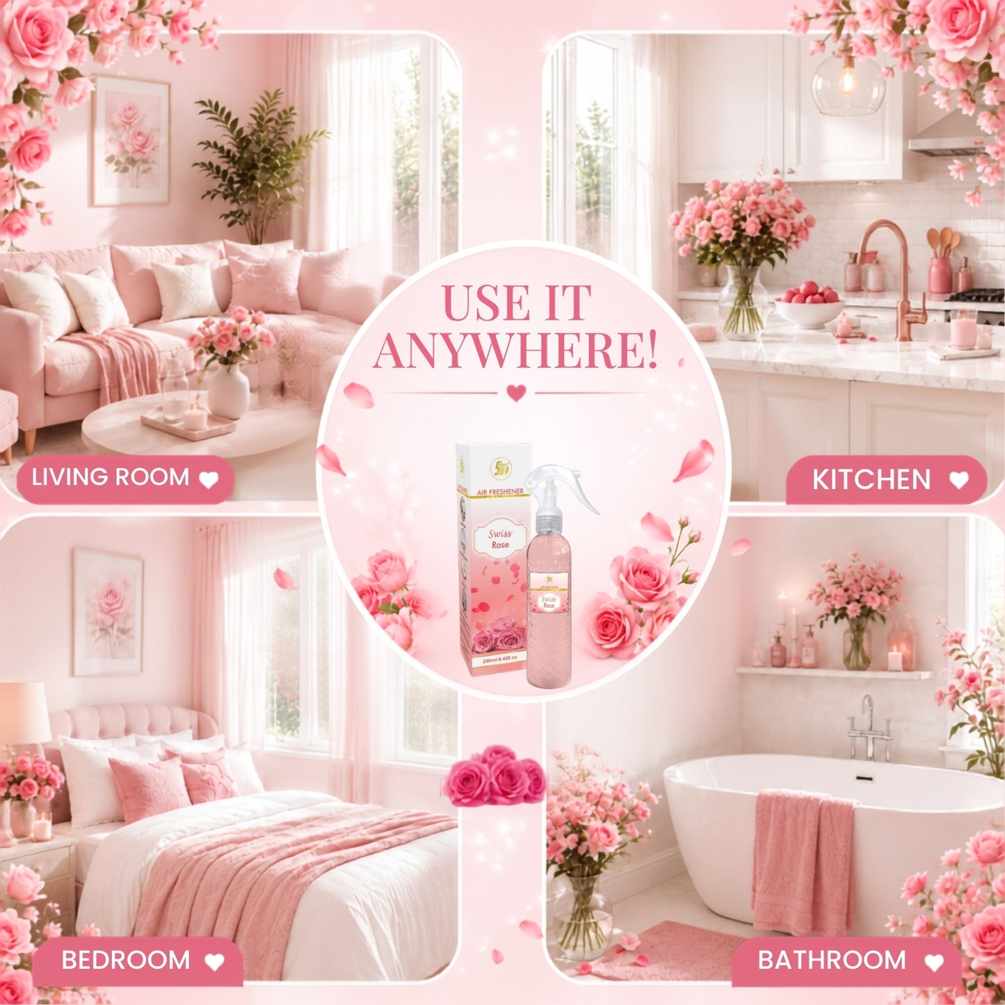 Swiss Rose Air Freshener 250mL