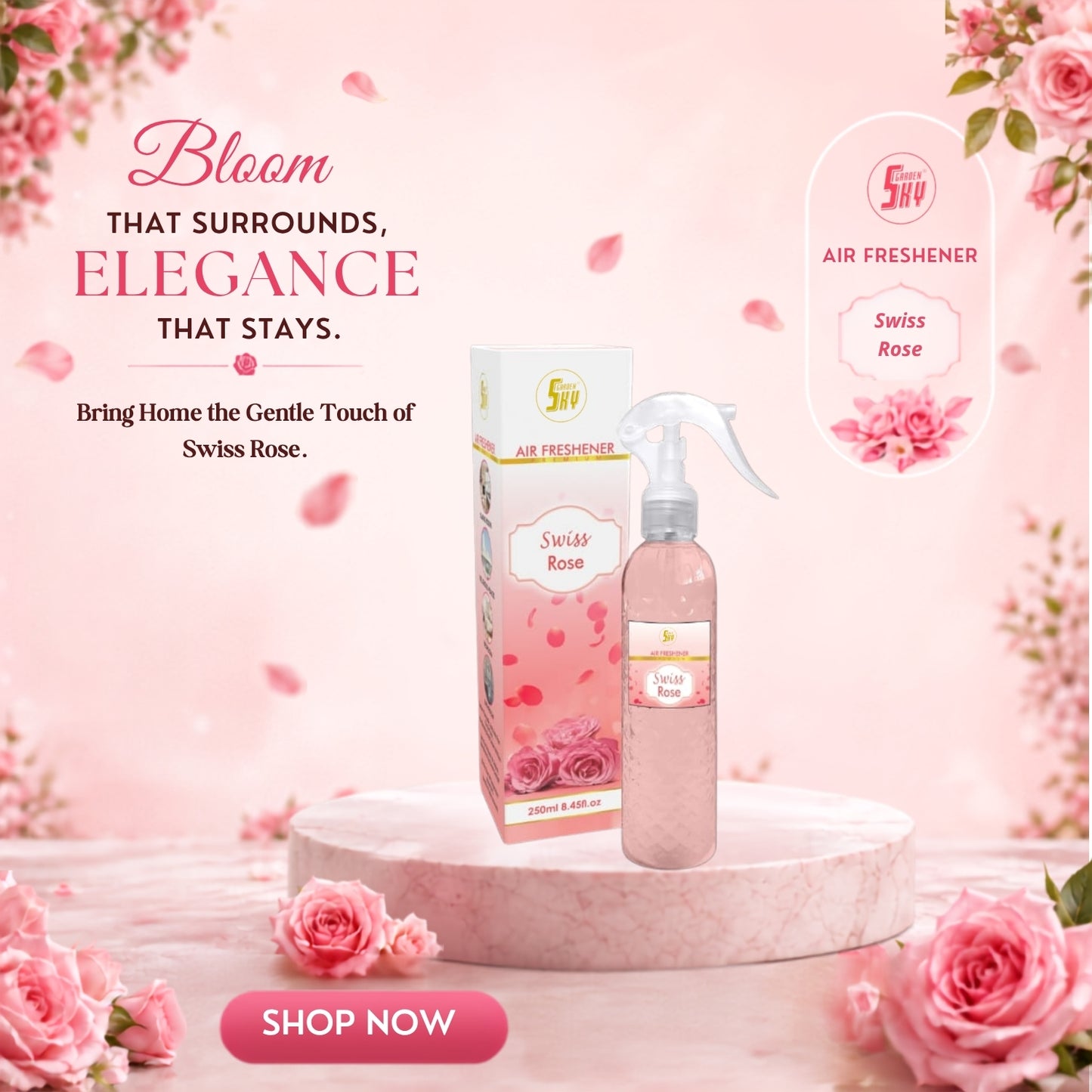 Swiss Rose Air Freshener 250mL