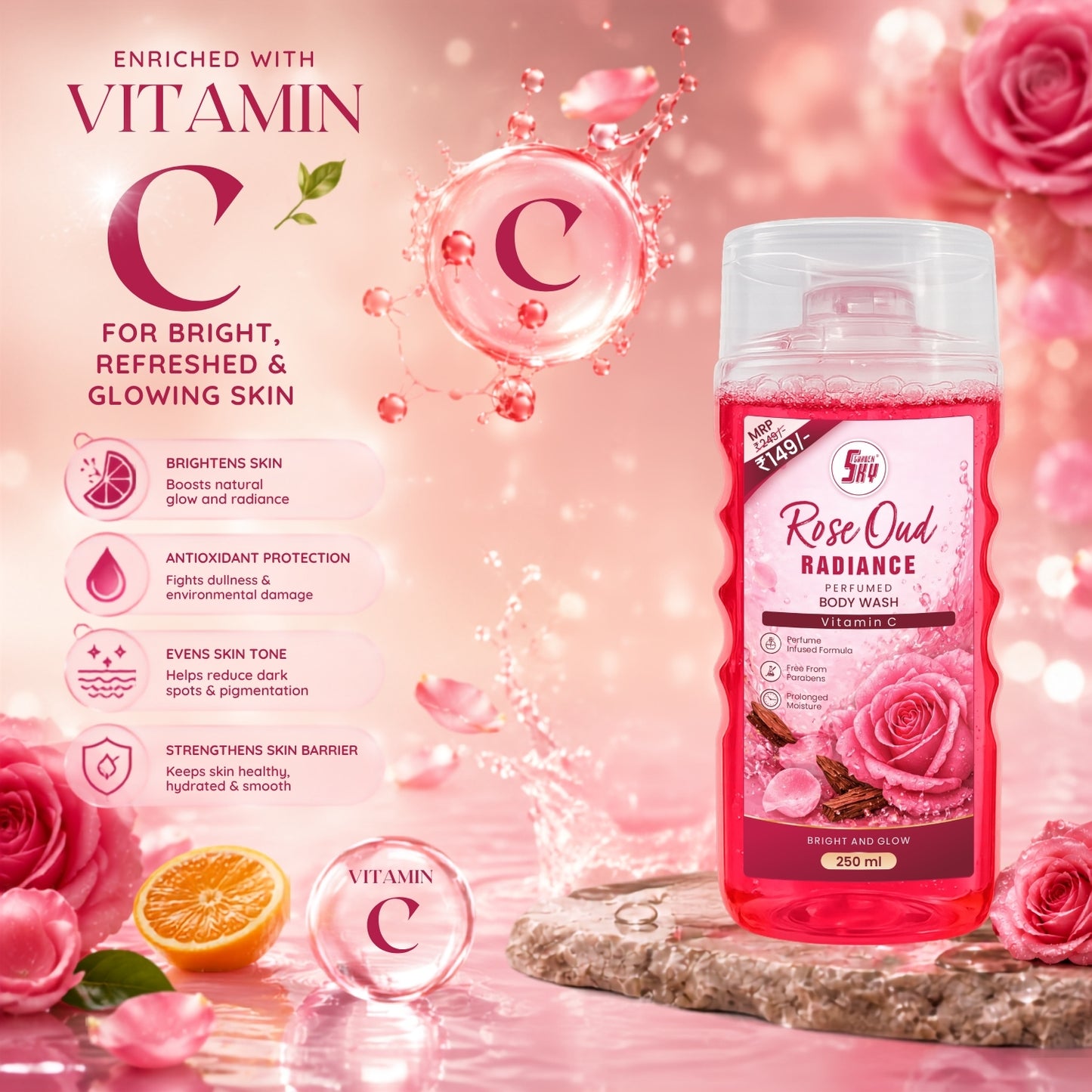 Rose Oud Radiance Perfumed Body Wash